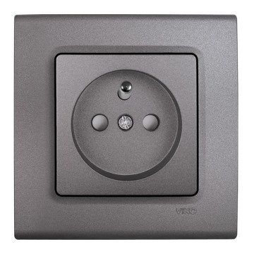 VİKO Linnera Life 90442045 Çocuk Korumalı Topraklı UPS Priz [Granit Grisi]