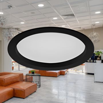 Braytron BP13-01810 18 Watt Siyah Kasa Sıva Altı Yuvarlak LED Panel (SAMSUNG LED) - Ilık Beyaz (4000K)