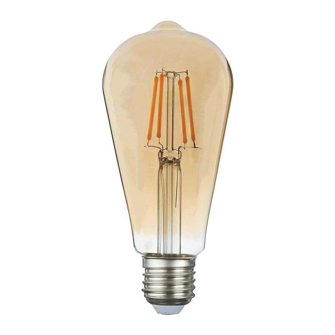HEKA ERD-53 8 Watt ST64 Rustik Armut Ampul - Amber