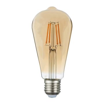 HEKA ERD-53 8 Watt ST64 Rustik Armut Ampul - Amber