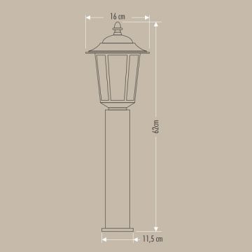 CATA CT-7112 PARMA 62 cm Siyah Bollard Armatür (ABS Plastik)