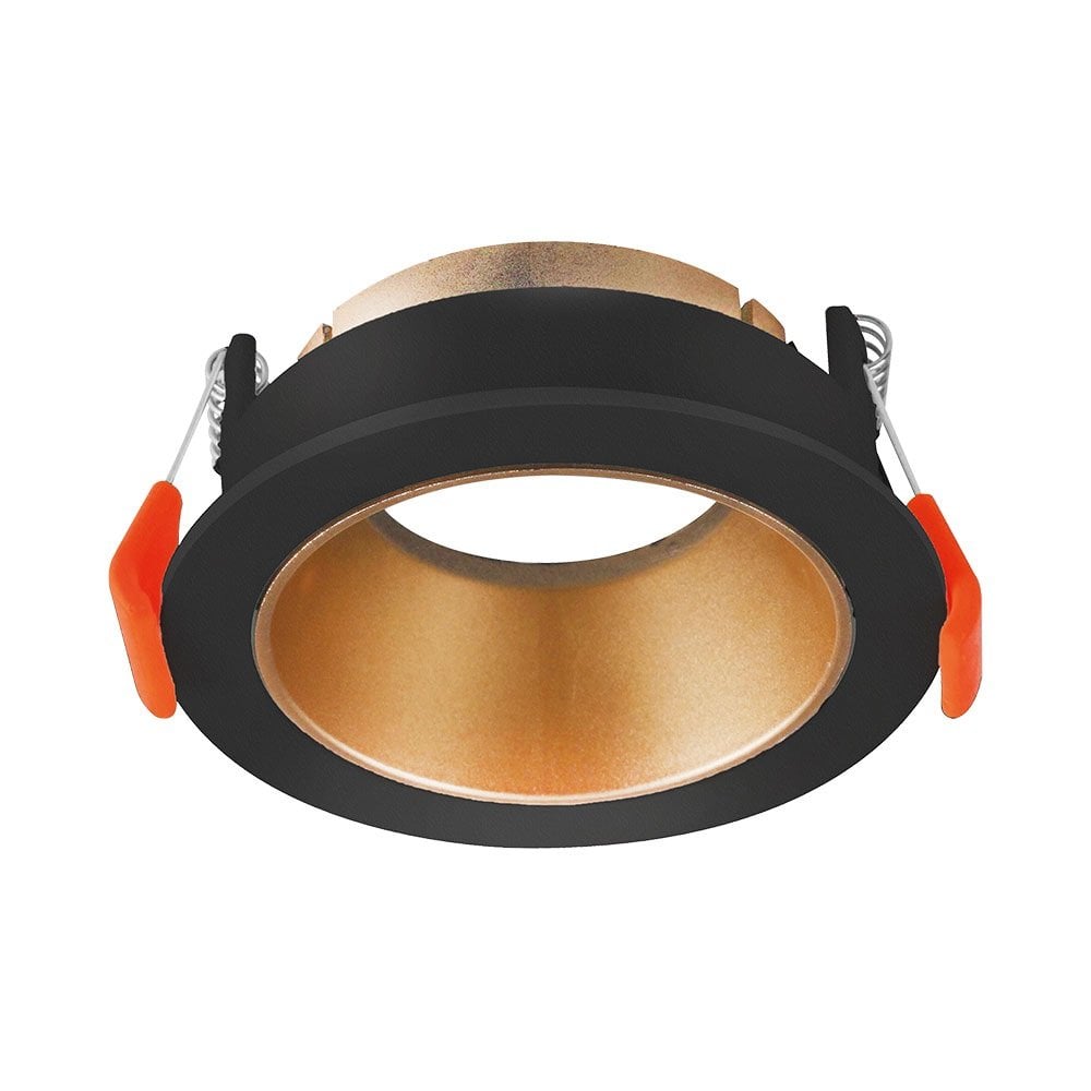 Braytron BH03-05116 Siyah-Gold Sıva Altı Yuvarlak Spot Kasası