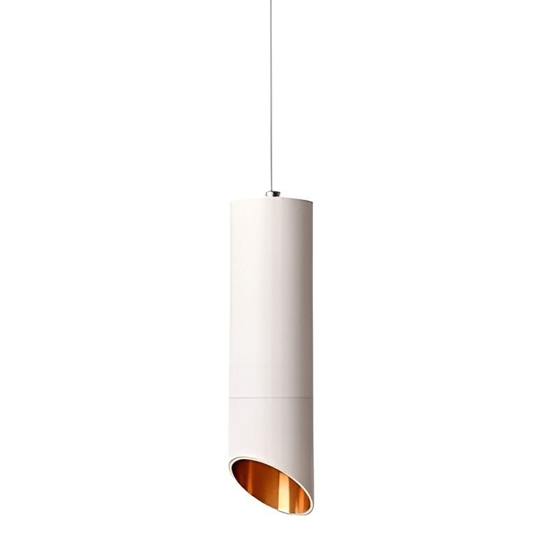 ERKled ERK2731 6x30 cm Beyaz-Gold Kesik Uçlu Boru Sarkıt Avize