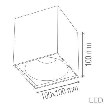 goldX ZE832-1-CP 12 Watt 10x10x10 cm Bakır Sıva Üstü LED Spot