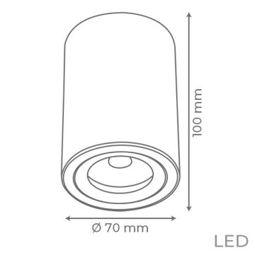 goldX ZE834-CP 12 Watt 7x10 cm Bakır Sıva Üstü Silindir LED Spot (SAMSUNG LED & EAGLERISE Driver)