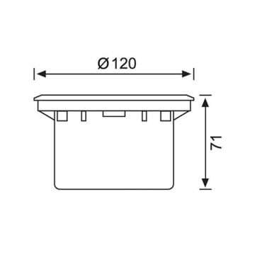 JUPITER LG978 7 Watt Paslanmaz Çelik Çerçeveli LED Yere Gömme Armatür - Beyaz Işık (6500K)