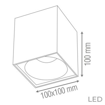 goldX ZE832-1-WB 12 Watt 10x10x10 cm Beyaz-Siyah Sıva Üstü LED Spot (SAMSUNG LED & EAGLERISE Driver)