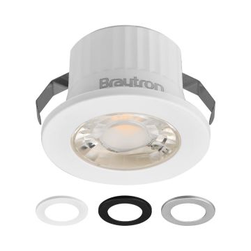 Braytron BH06-00219 3 Watt Dış Mekan Sıva Altı LED Spot - 3 Renk Çerçeve - Ilık Beyaz (4000K)