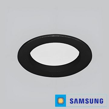 Braytron BP13-00831 8 Watt Siyah Kasa Sıva Altı Yuvarlak LED Panel (SAMSUNG LED) - Beyaz Işık (6500K)