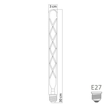 HEKA ERD-38 8 Watt 30 cm Rustik Çubuk Ampul - Amber