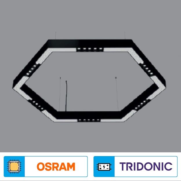 K2 GLOBAL KSL65A 65 Watt 80 cm Çap Sıva Üstü/Sarkıt Mercekli Lineer Armatür (OSRAM LED & TRIDONIC Driver)