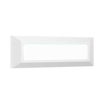 Braytron BG38-01880 3 Watt Beyaz Kasa Sıva Üstü Dikdörtgen Dış Mekan LED Merdiven Armatürü - 3 Işık Renkli (Beyaz + Ilık Beyaz + Gün Işığı)