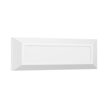 Braytron BG38-01880 3 Watt Beyaz Kasa Sıva Üstü Dikdörtgen Dış Mekan LED Merdiven Armatürü - 3 Işık Renkli (Beyaz + Ilık Beyaz + Gün Işığı)