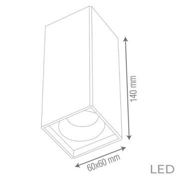 goldX ZE159-BG 12 Watt 6x6x14 cm Siyah-Kızıl Gold Sıva Üstü LED Spot (SAMSUNG LED & EAGLERISE Driver)