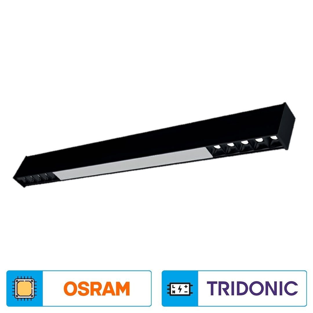 K2 GLOBAL KSL2075 9 Watt 280 cm Sıva Üstü / Sarkıt Mercekli Lineer Armatür (OSRAM LED & TRIDONIC Driver)