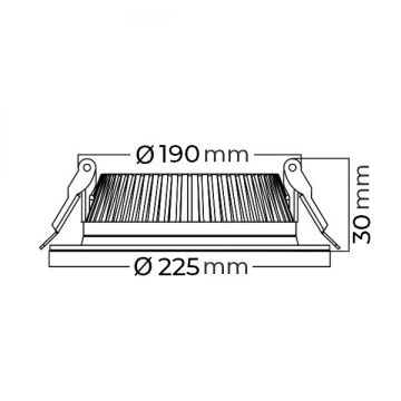 Braytron SBP12-02430 24 Watt Sıva Altı Yuvarlak Backlight LED Panel - Beyaz Işık (6500K)