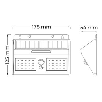 PHILIPS 3-30 Watt Hareket Sensörlü Solar Duvar Apliği - Beyaz Işık (6500K)