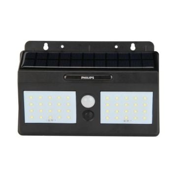 PHILIPS 3-30 Watt Hareket Sensörlü Solar Duvar Apliği - Beyaz Işık (6500K)