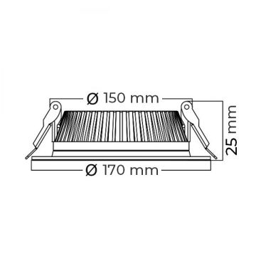 Braytron SBP12-01830 18 Watt Sıva Altı Yuvarlak Backlight LED Panel - Beyaz Işık (6500K)