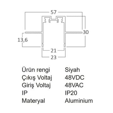 Braytron BY41-01011 1 Metre Ultra Slim Trimless Magnet Ray
