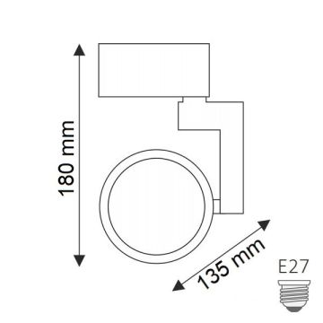 HELIOS HS 2430 PAR30 Tip Siyah Ray Spot Kasası (E27 Duylu)