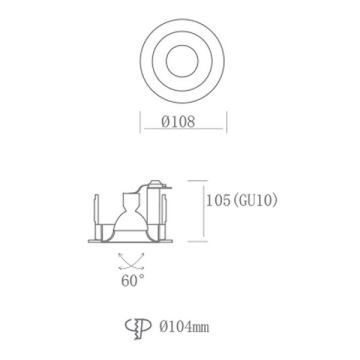 JUPITER JD228 S S Siyah Sıva Altı Hareketli Yuvarlak Spot Kasası - Metal