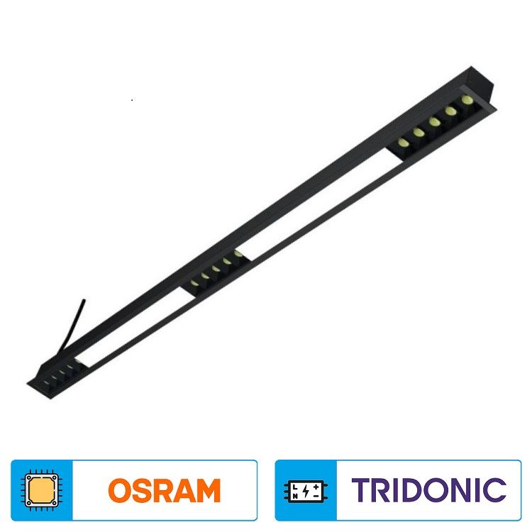 K2 GLOBAL KSL2055 95 Watt 280 cm Sıva Altı Mercekli Lineer Armatür (OSRAM LED & TRIDONIC Driver)