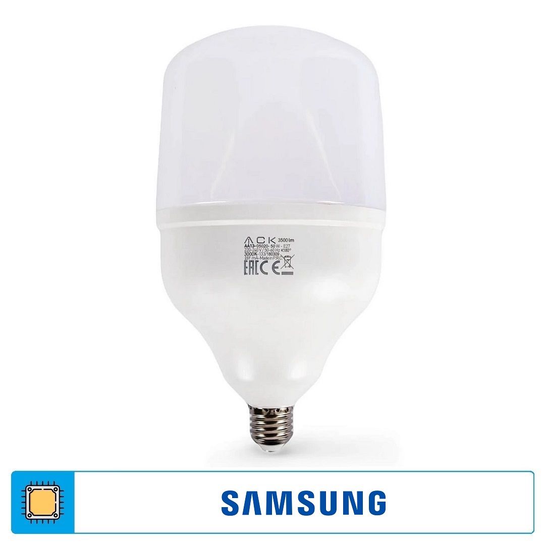 ACK AA13-05023 50 Watt Torch LED Ampul - SAMSUNG LED - Beyaz Işık (6500K)