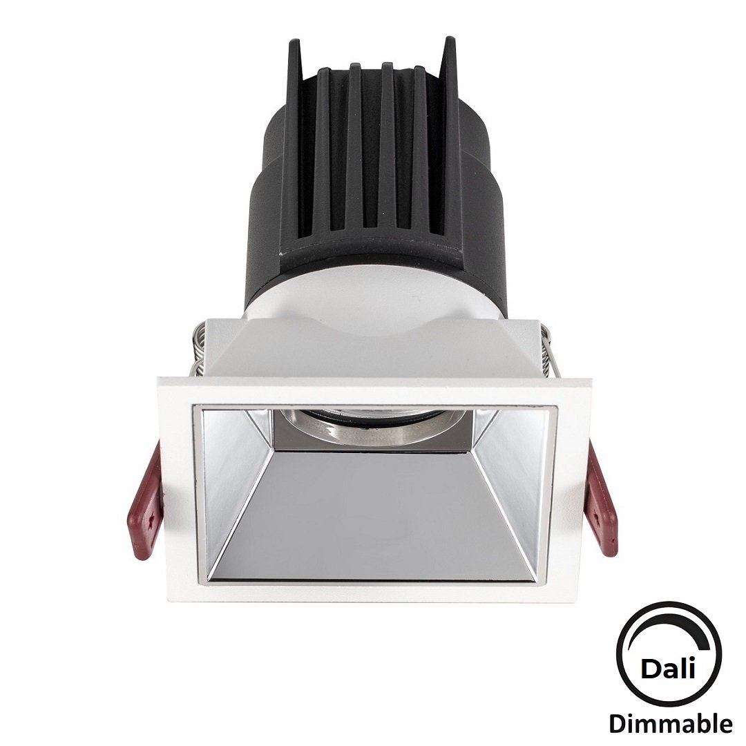 MOLLED MOL4148M Dali Dimli 10 Watt Beyaz-Krom Sıva Altı Kare LED Spot (SAMSUNG/OSRAM/PHILIPS LED & EAGLERISE/PHILIPS/LIFUD Driver)