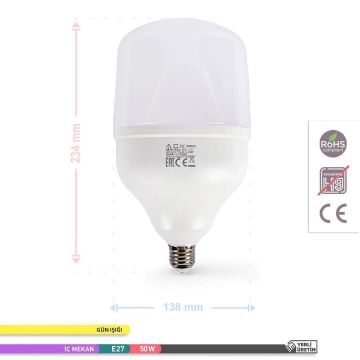 ACK AA13-05020 50 Watt Torch LED Ampul - SAMSUNG LED - Gün Işığı (3000K)