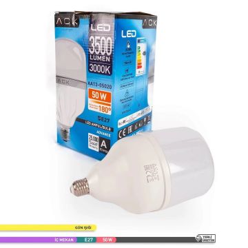 ACK AA13-05020 50 Watt Torch LED Ampul - SAMSUNG LED - Gün Işığı (3000K)
