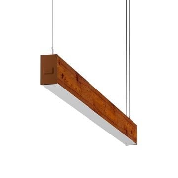 GOYA GY 8032-90-65-C 39 Watt 90 cm Ahşap (Ceviz) Desenli Lineer Sarkıt Armatür