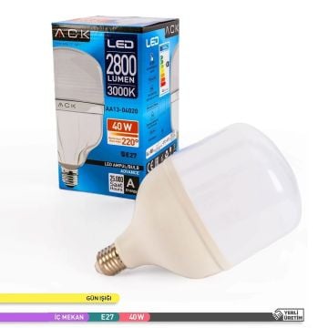 ACK AA13-04020 40 Watt Torch LED Ampul - SAMSUNG LED - Gün Işığı (3000K)