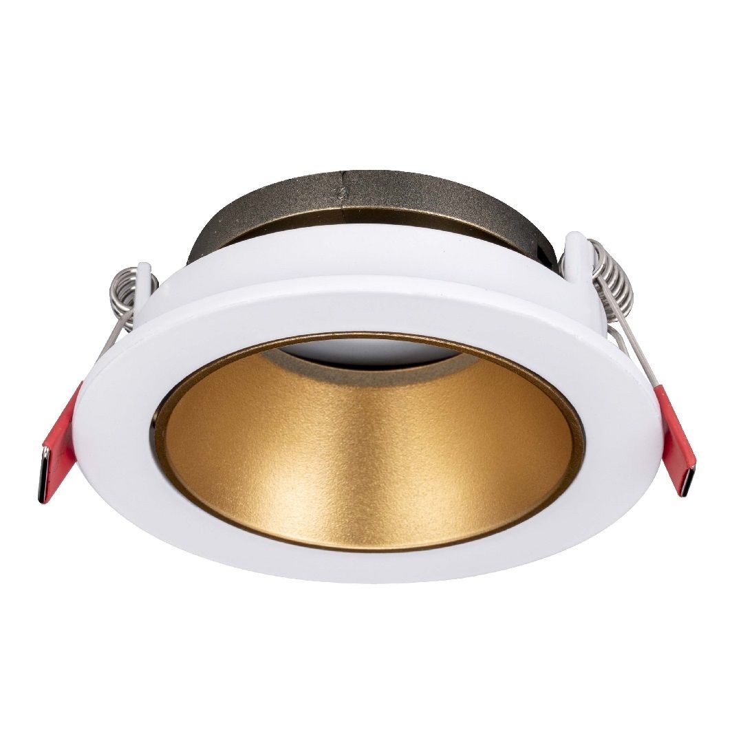 MOLLED MOL4139 Sıva Altı Beyaz-Mat Gold Yuvarlak Spot Kasası (Metal)