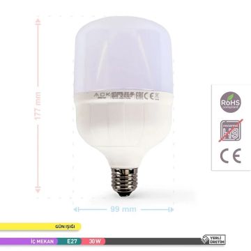 ACK AA13-03020 30 Watt Torch LED Ampul - SAMSUNG LED - Gün Işığı (3000K)