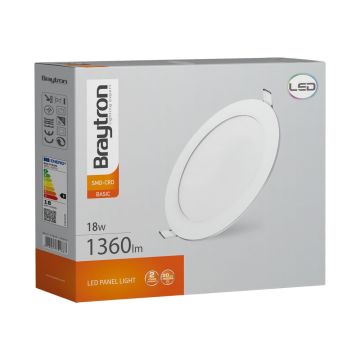 Braytron BP01-31800 18 Watt Sıva Altı Yuvarlak LED Panel - Gün Işığı (3000K)