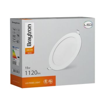 Braytron BP01-31530 15 Watt Sıva Altı Yuvarlak LED Panel - Beyaz Işık (6500K)