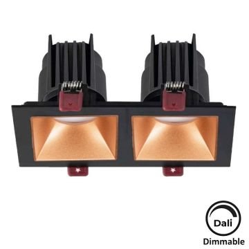 MOLLED MOL4160M Dali Dimli 2x8 Watt Siyah-Rose Sıva Altı İkili LED Spot (SAMSUNG/OSRAM/PHILIPS LED & EAGLERISE/PHILIPS/LIFUD Driver)
