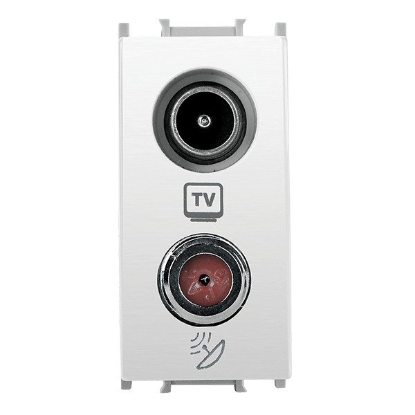 VİKO Ultima/Sistema/Optima WVTT1460-4WH Uydu Prizi (TV-SAT - Sonlu - 1M) [Beyaz]