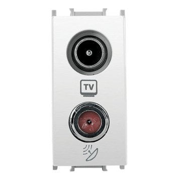 VİKO Ultima/Sistema/Optima WVTT1460-4WH Uydu Prizi (TV-SAT - Sonlu - 1M) [Beyaz]