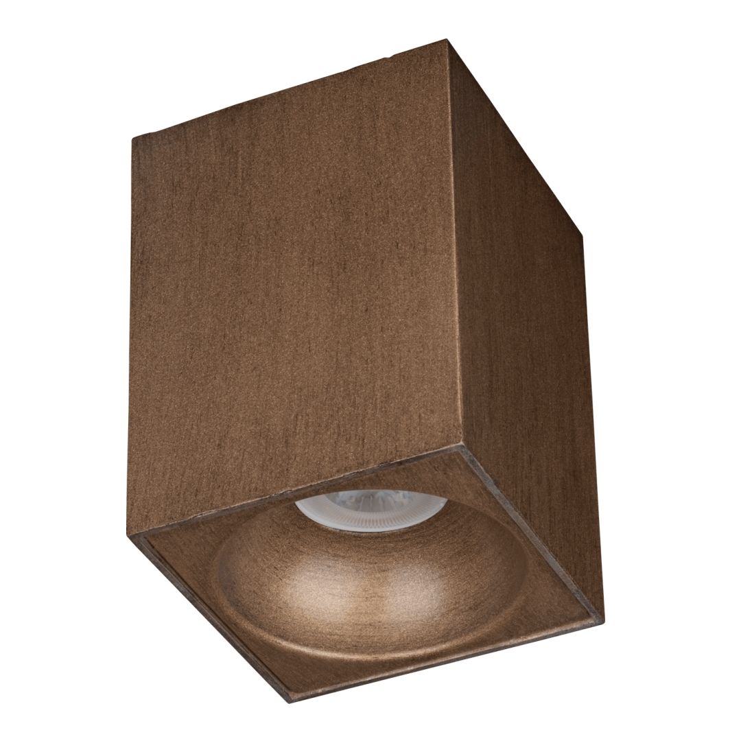 goldX ZE832-BRE 10x10x14 cm Bronz Eskitme Sıva Üstü Spot Kasası (GU10 Duylu)