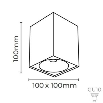 MOLLED MOL363-4-9M 10x10x10 cm 9 Watt Siyah Sıva Üstü LED Spot