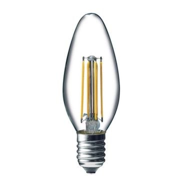 ACK AA36-00413 4 Watt Şeffaf Camlı LED Rustik Mum Ampul - Beyaz Işık (6500K)