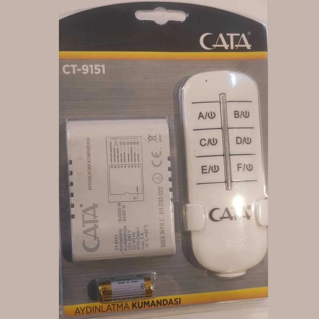 CATA CT-9151 6x1000 Watt 6 Kanallı Avize Kumandası