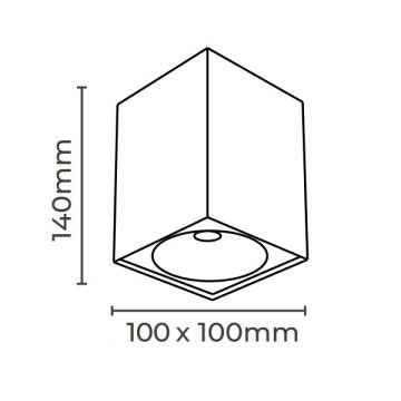 MOLLED MOL361-3 10x10x14 cm 10 Watt Beyaz-Siyah Sıva Üstü LED Spot (Metal)