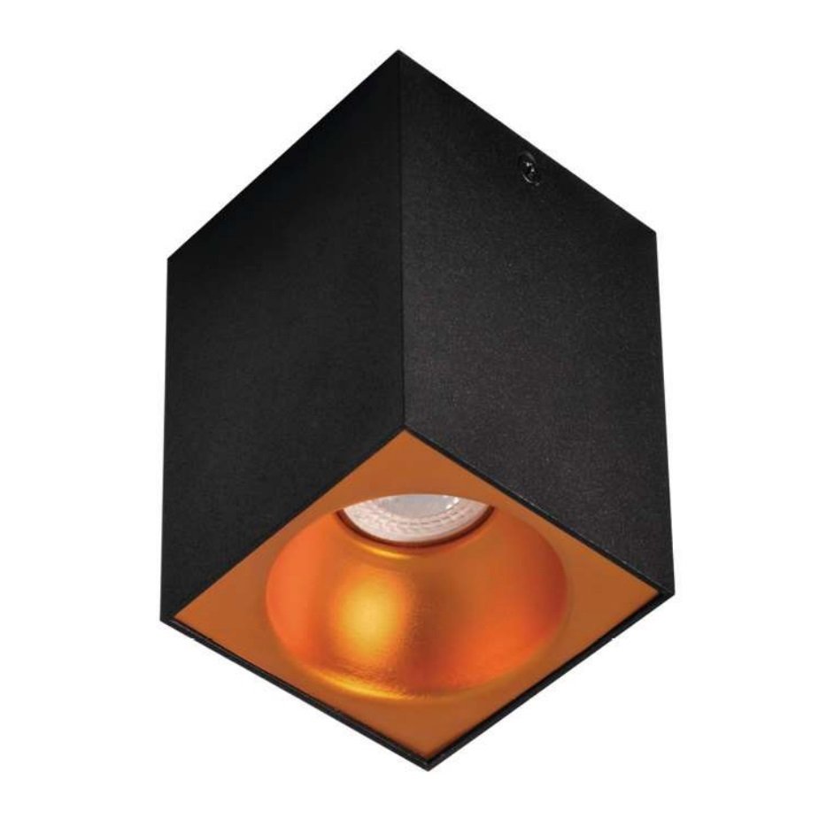 MOLLED MOL361-1 10x10x14 cm 10 Watt Siyah-Bakır Sıva Üstü LED Spot (Metal)