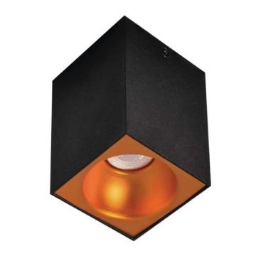 MOLLED MOL361-1 10x10x14 cm 10 Watt Siyah-Bakır Sıva Üstü LED Spot (Metal)