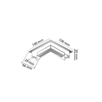 MOLLED MOL6095 Slim Trimless Magnet Ray L Dönüş Aparatı (Tavan)
