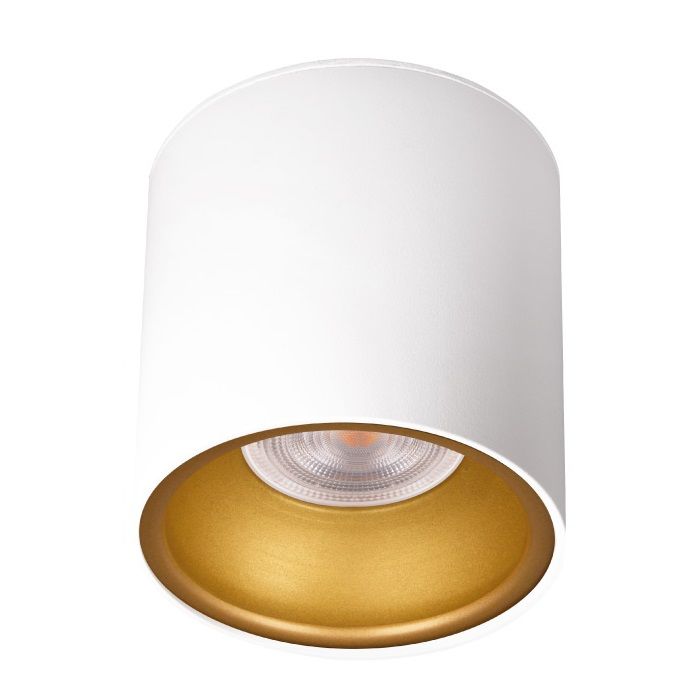 MOLLED MOL362-2 10x10 cm 10 Watt Beyaz-Gold Sıva Üstü Silindir Spot (Metal)