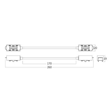 Braytron BY41-80071 Ultra Slim Sıva Altı/Üstü Magnet Ray Esnek Bağlantı Aparatı